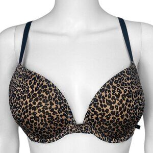 2010s Victorias Secret Grunge Cheetah Push Up Bra Sz 36C